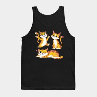 Three Cats Three Moods Tank Top